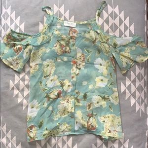 Cold Shoulder Floral Top